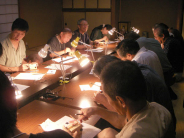 宇多須神社にて篆刻教室